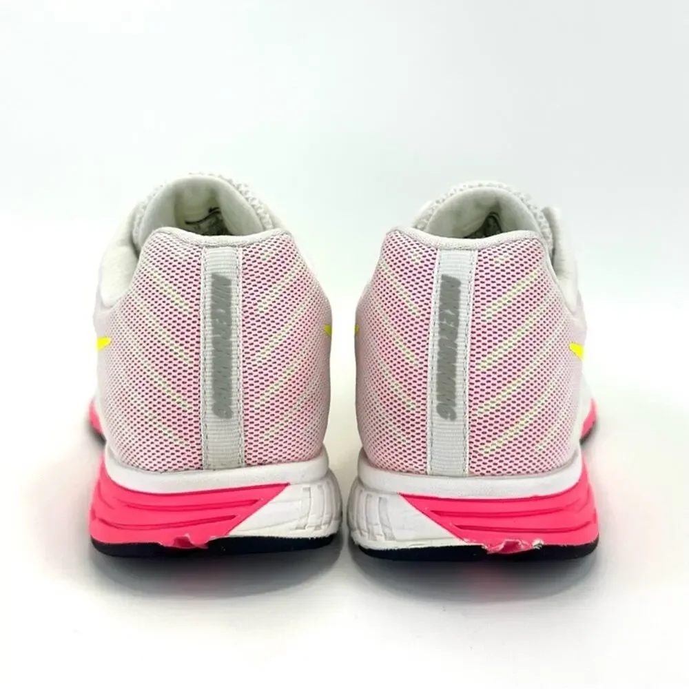 Nike Zoom Fly Dynamic Support Women Running Sneakers Size 10 White Pink Yellow
